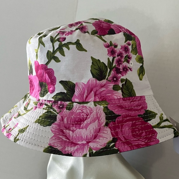 NWT Retro Floral Printed Bucket Hat Women’s - Picture 3 of 8